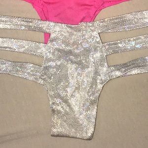 Hold!!! Silver cutout bottoms